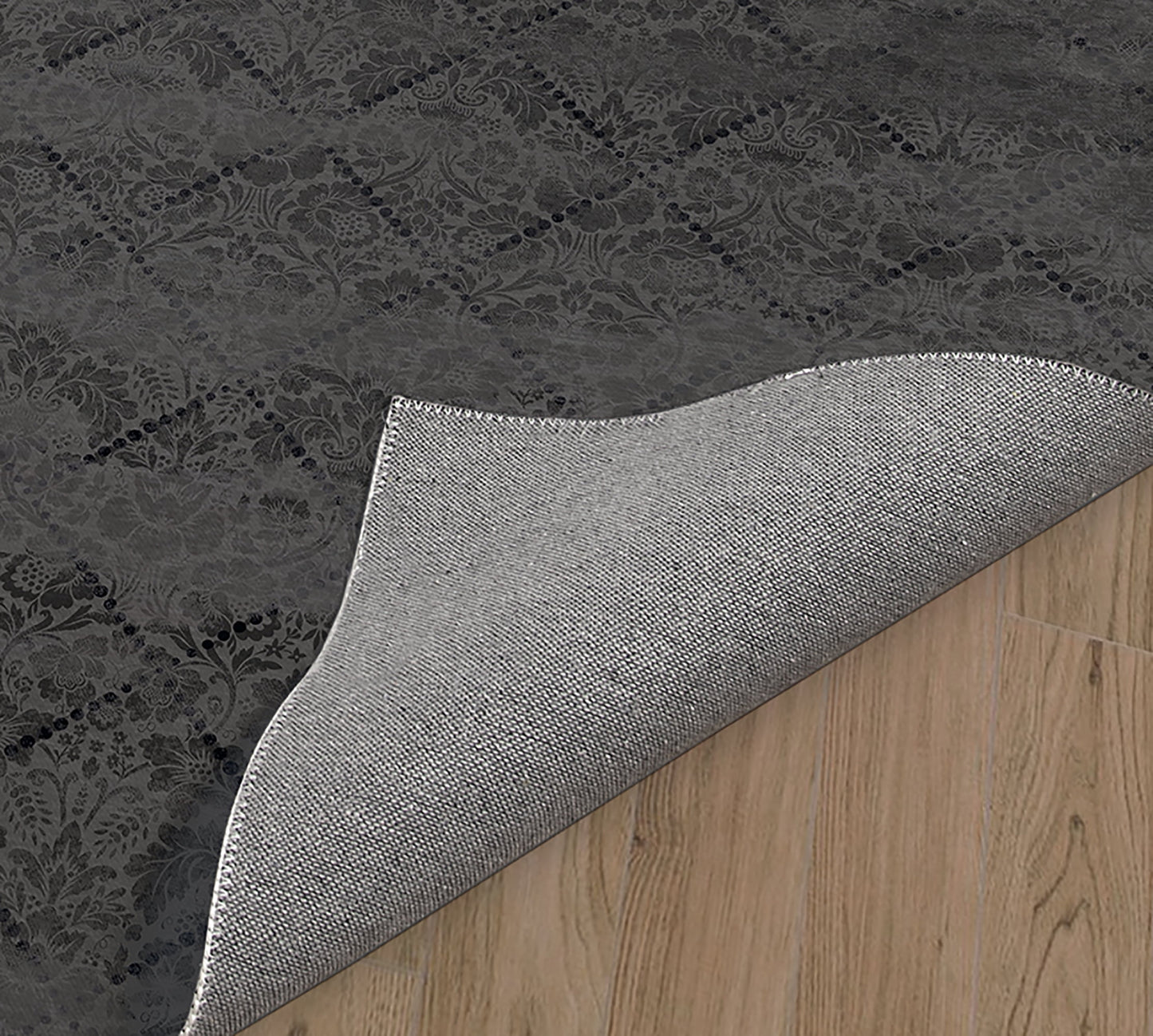 DAMASK FADE CHARCOAL Office Mat By Kavka Designs