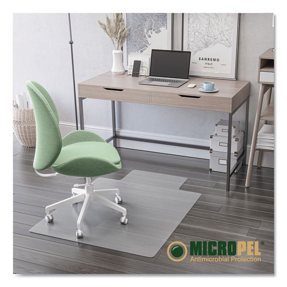 Deflecto Antimicrobial Chair Mat Rectangular 48 x 36 Clear CM2E112AM