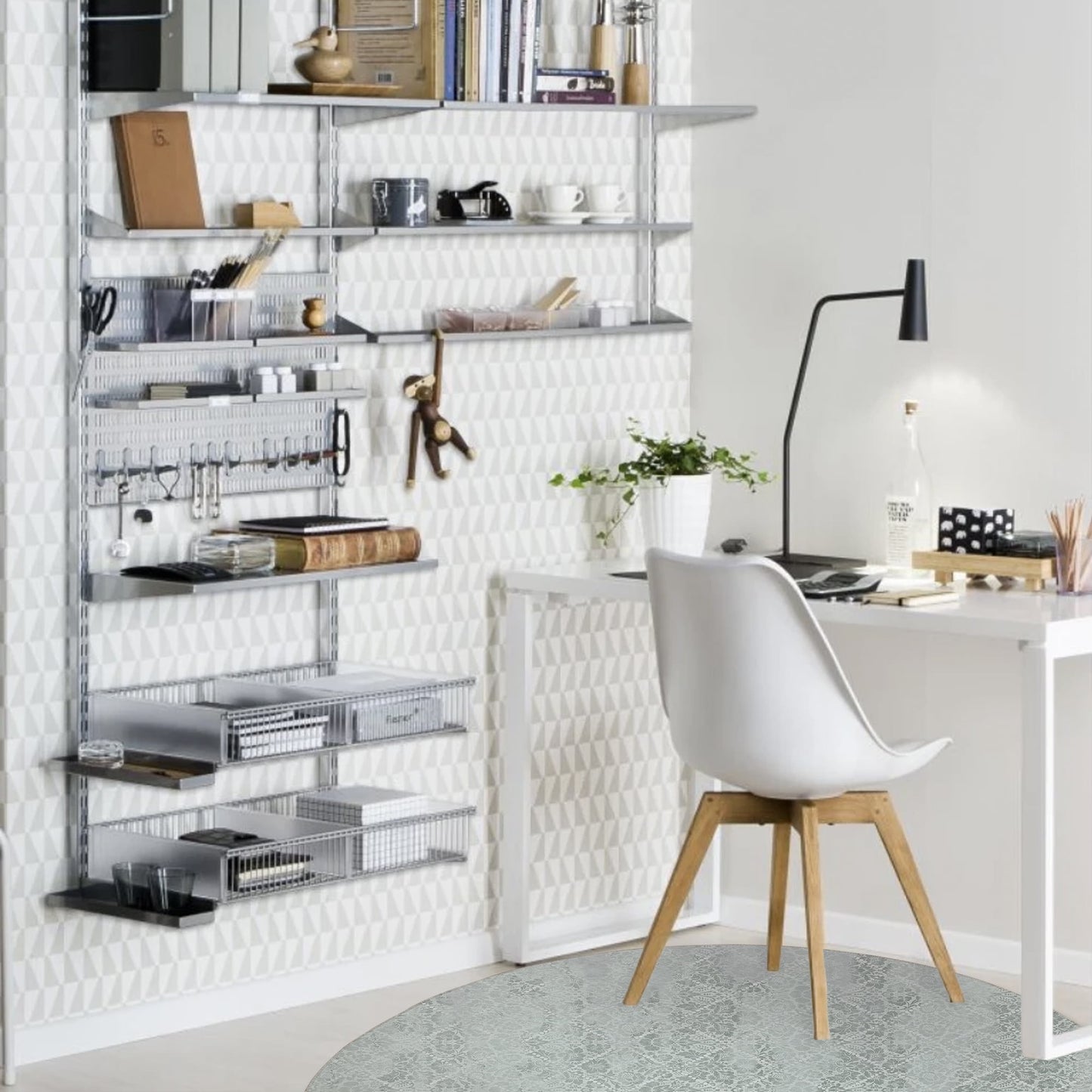 DAMASK FADE GREEN Office Mat By Kavka Designs