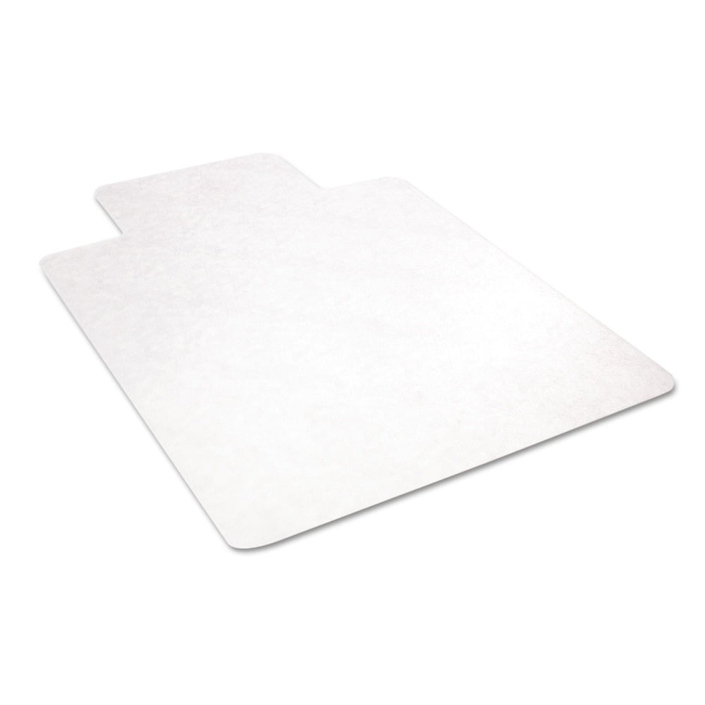 deflecto EconoMat All Day Use Chair Mat for Hard Floors, Flat Packed, 45 x 53, Wide Lipped, Clear