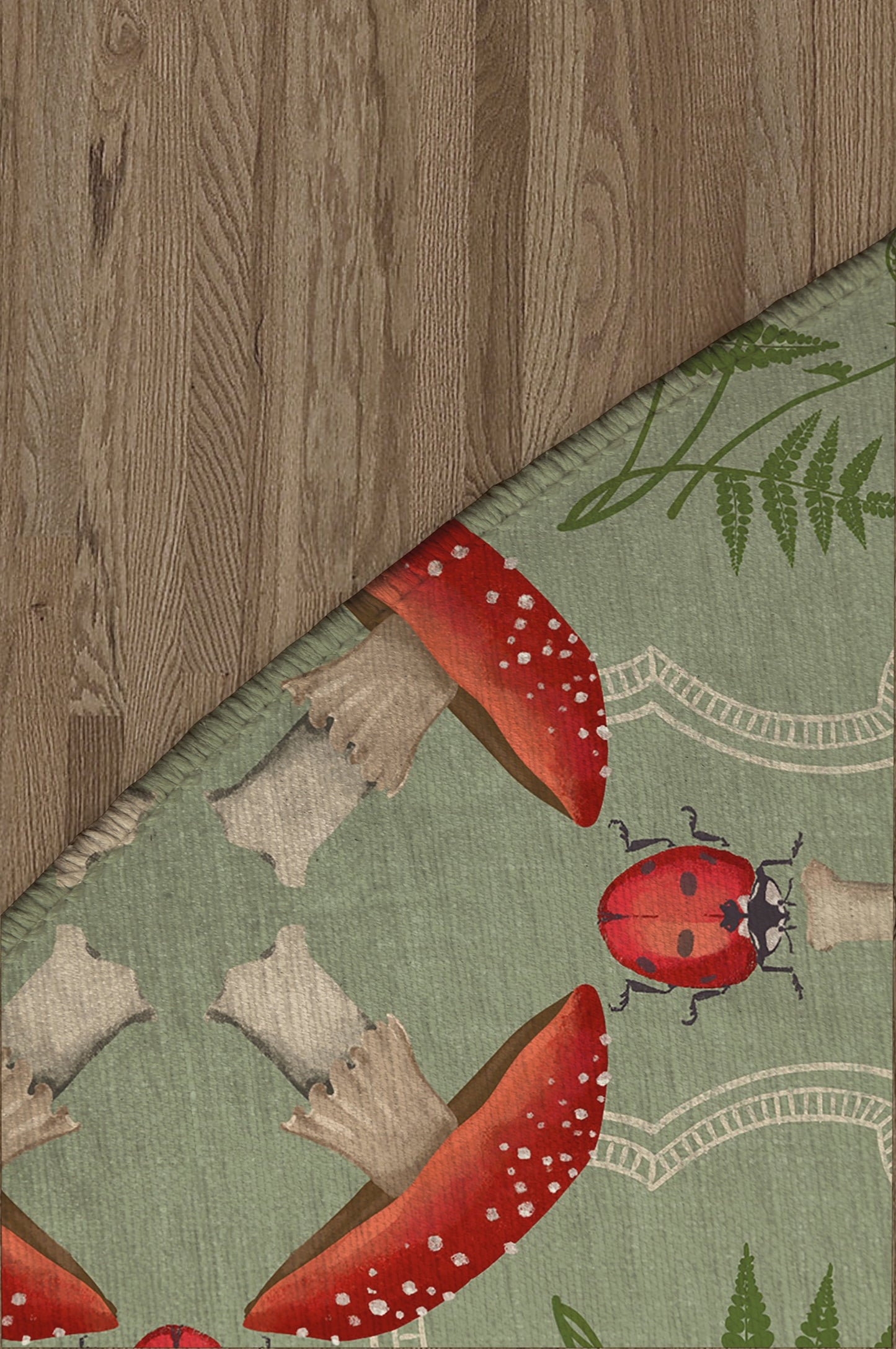 MUSHROOM TILE SAGE SQUARE Office Mat By Kavka Designs