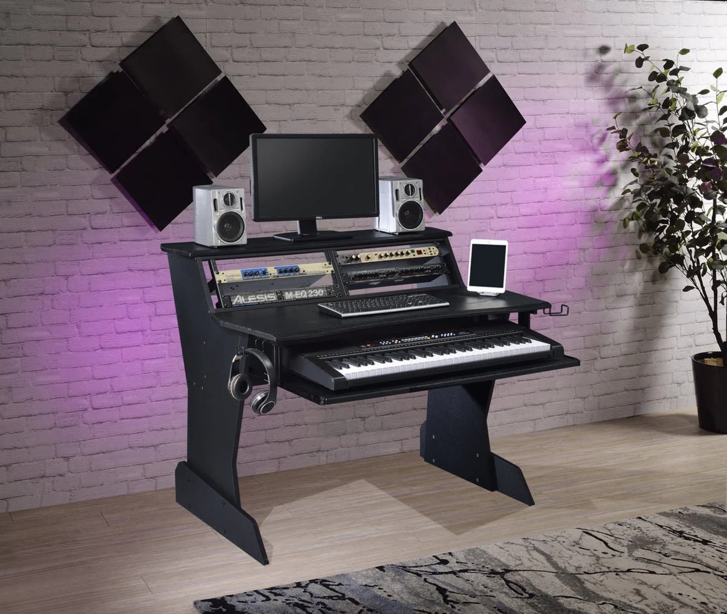 Musiea BE200 Series Music Recording Studio Desk Workstation w/2 x 4U Rack