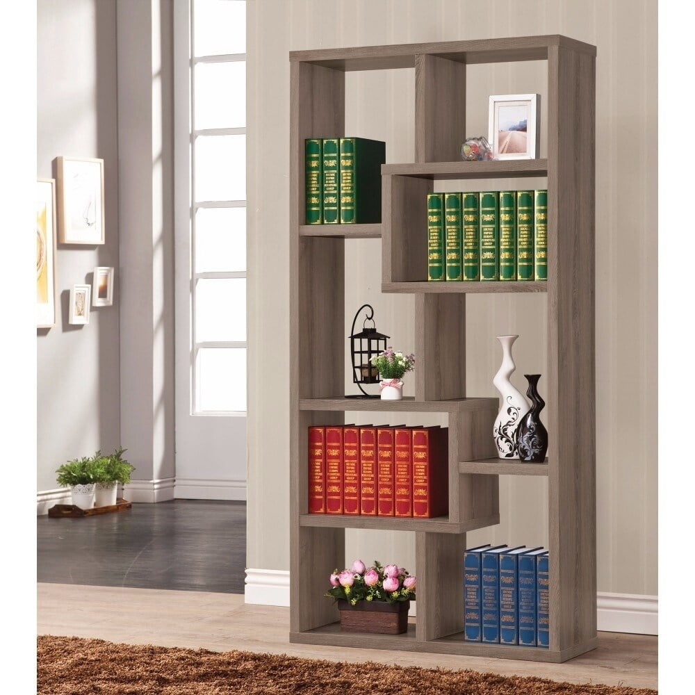 Multiple Cubed Rectangular Bookcase in Gray