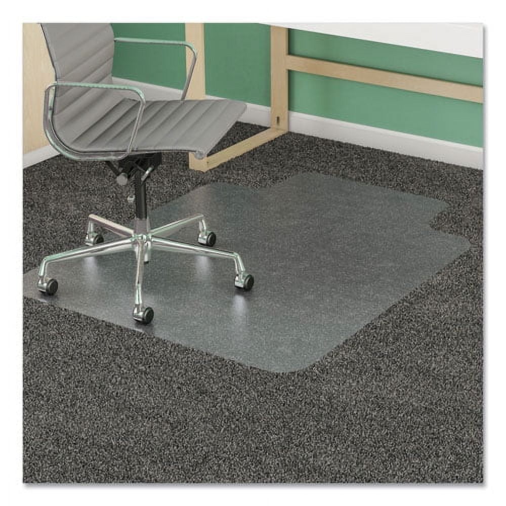 Deflecto DEFCM14232AM Antimicrobial Chair Mat Medium Pile Carpet, Clear - 45 x 53 in.