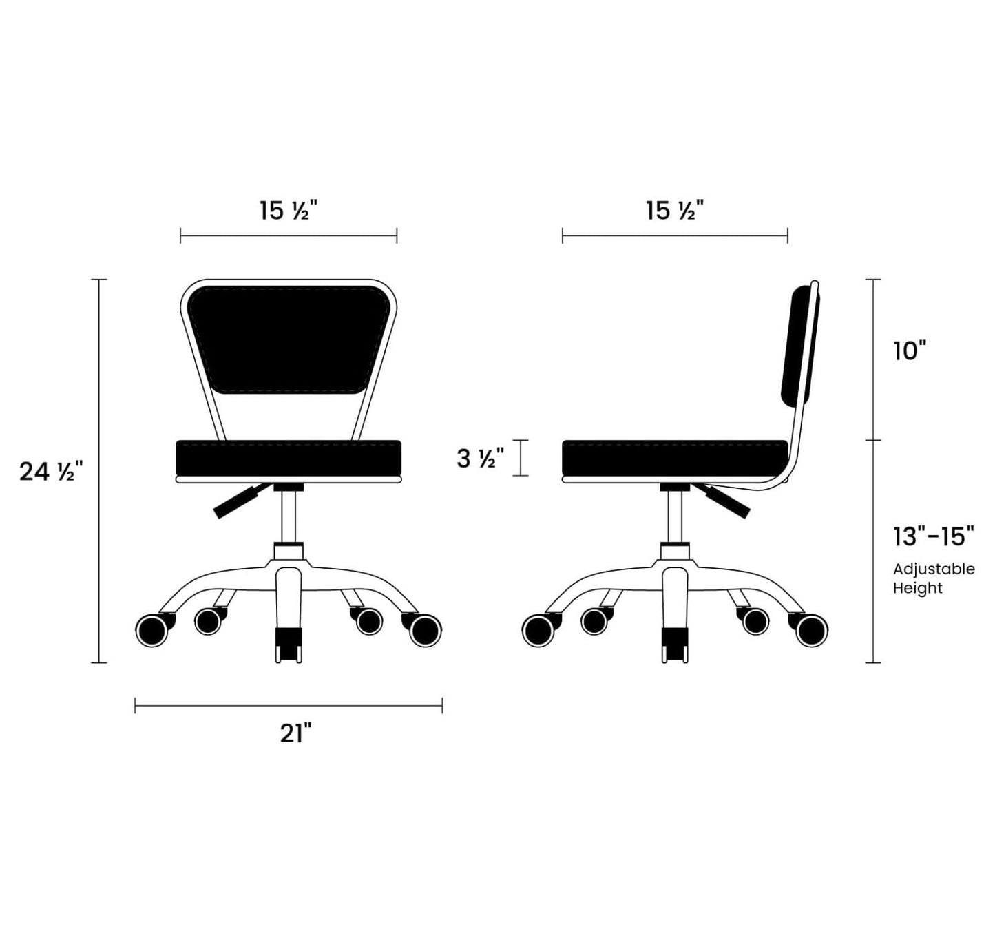 Dayton Garage Rolling Seat (Burgundy) Pneumatic, Short Stool with Adjustable Height 13in-15in, Perfect for Garage Mechanic, Home Gardening, Factory Technician Task