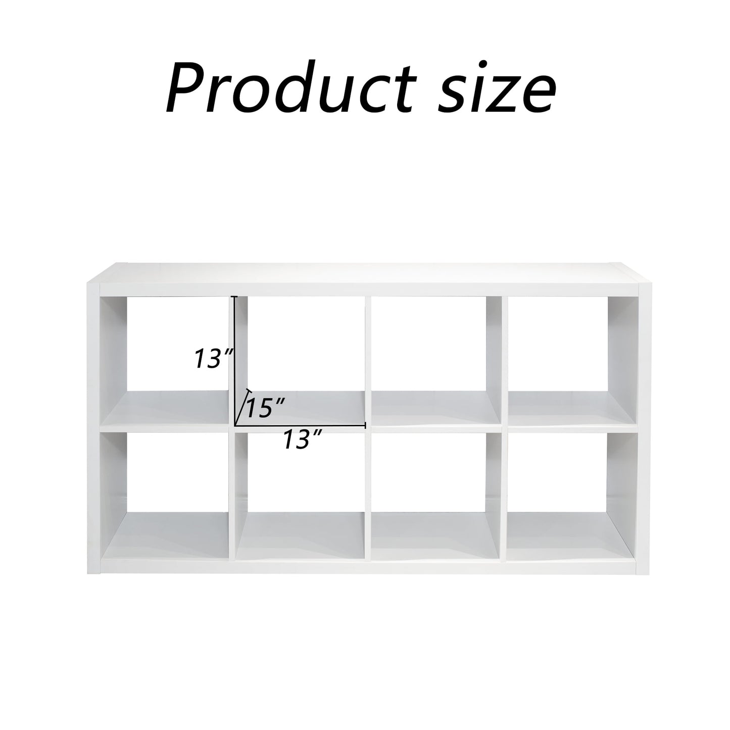 8-Cube Storage Organizer with Opened Back Shelves,2 X 4 Cube Bookcase Bookshelves for Home,Office,White