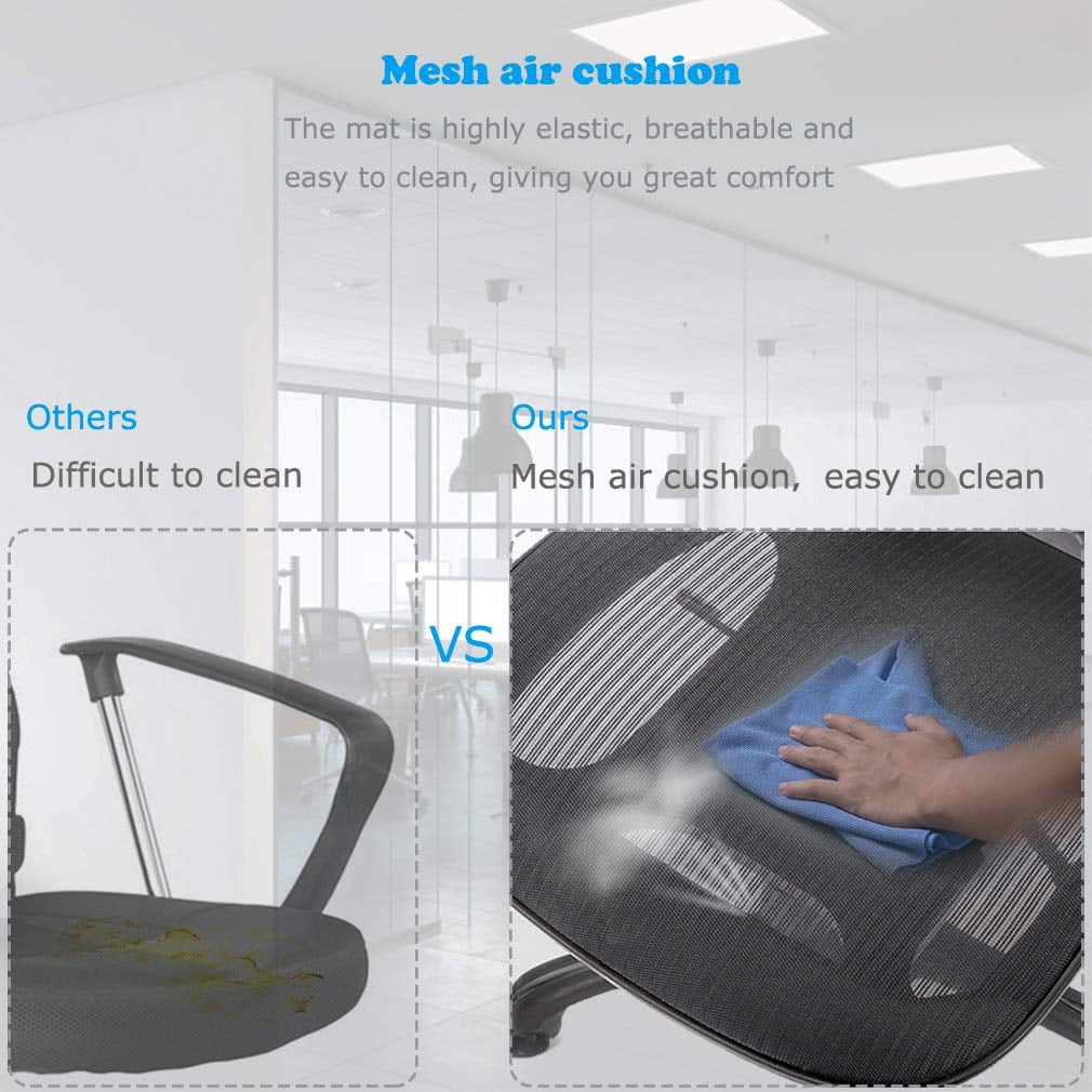 BestOffice Ergonomic Office Chair, Lumbar Support, Swivel Rolling for Men, Women(Black)