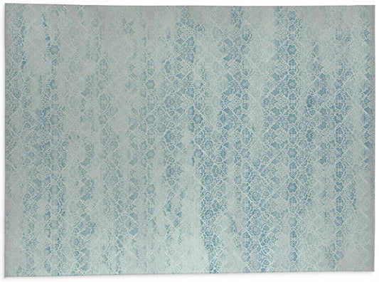 DAMASK FADE TEAL Office Mat By Kavka Designs