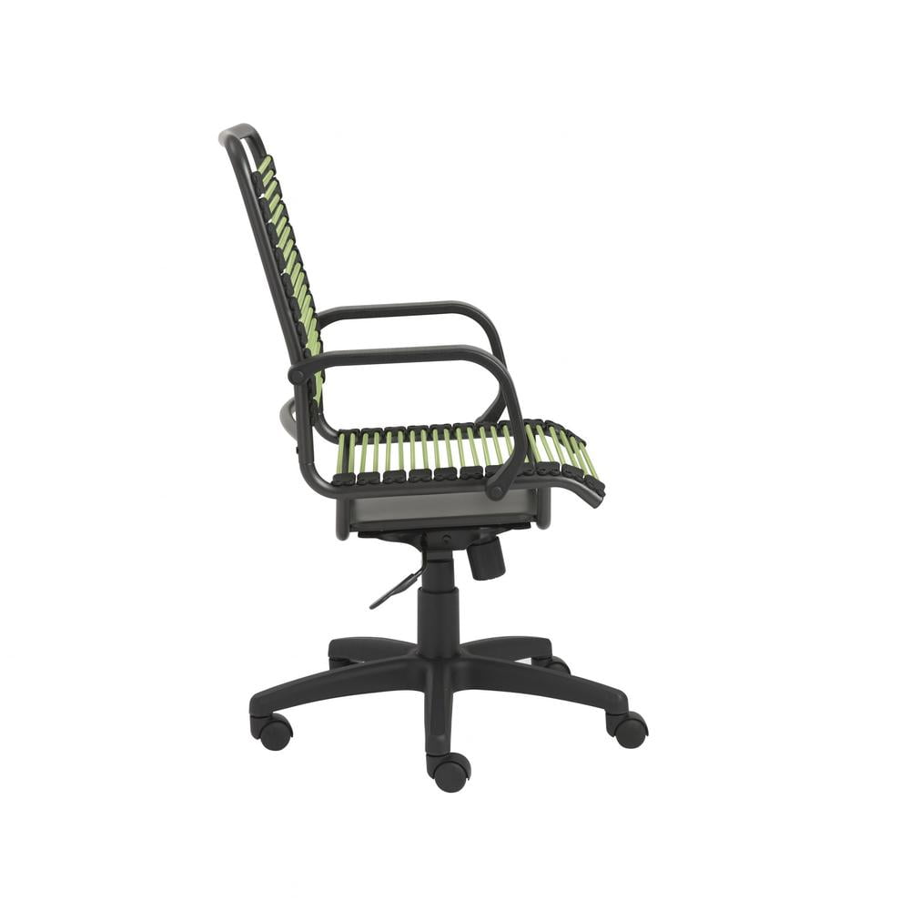 43in Black and Green Round Bungee Cord High Back Office Chair