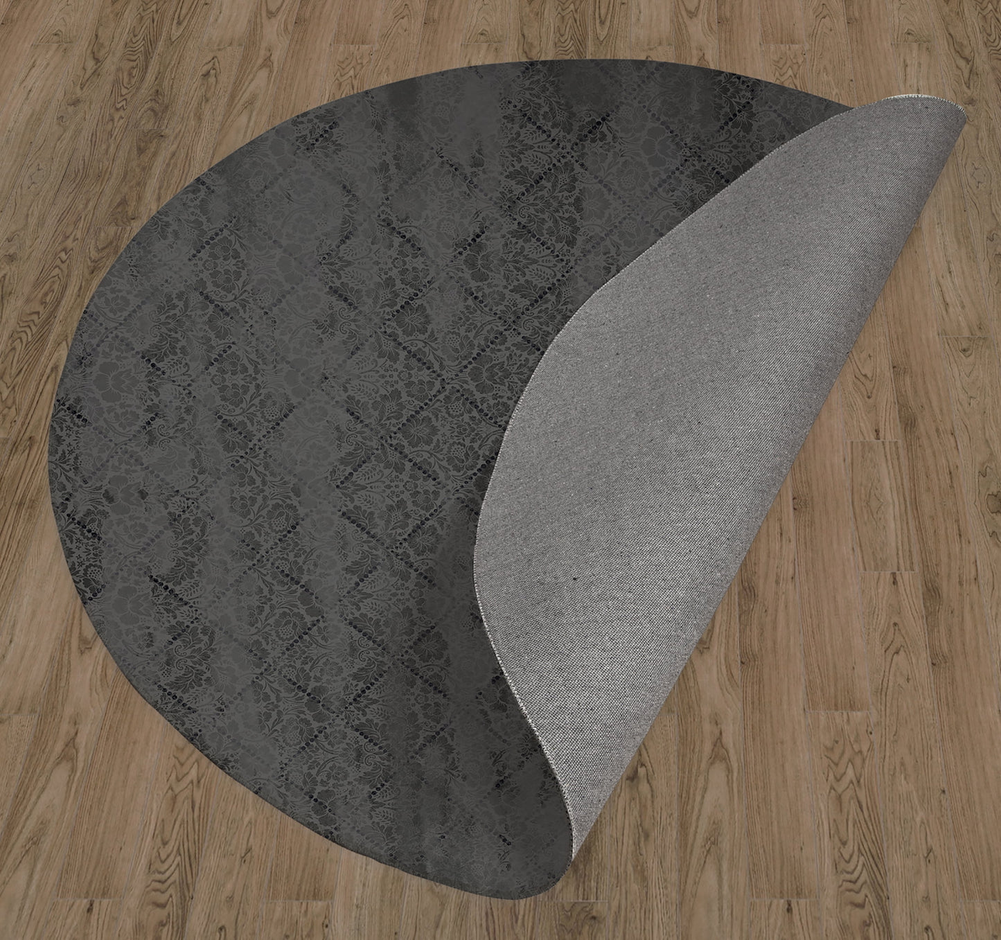 DAMASK FADE CHARCOAL Office Mat By Kavka Designs