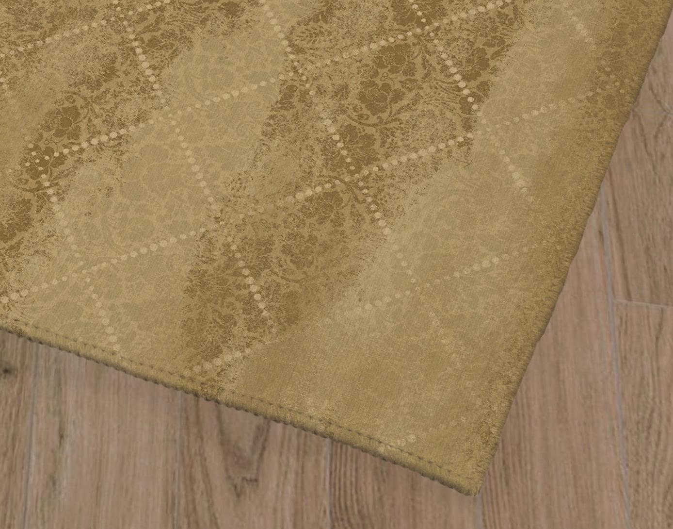 DAMASK FADE OCHRE Office Mat By Kavka Designs