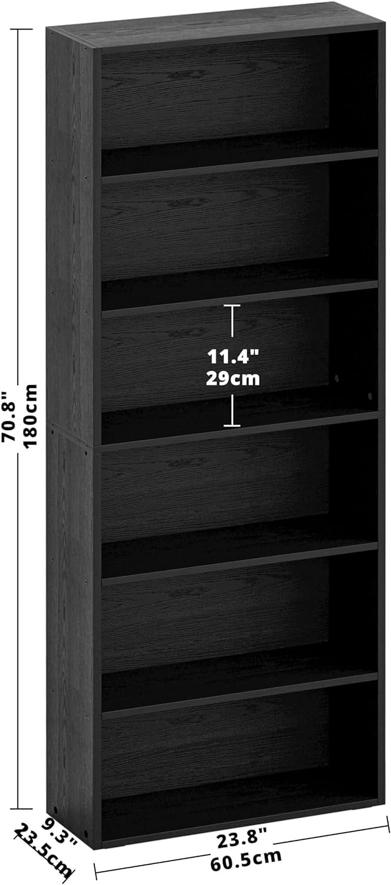 Bookshelves and Bookcases Floor Standing 6 Tier Display Storage Shelves 70in Tall Bookcase Home Decor Furniture for Home Office, Living Room, Bed Room