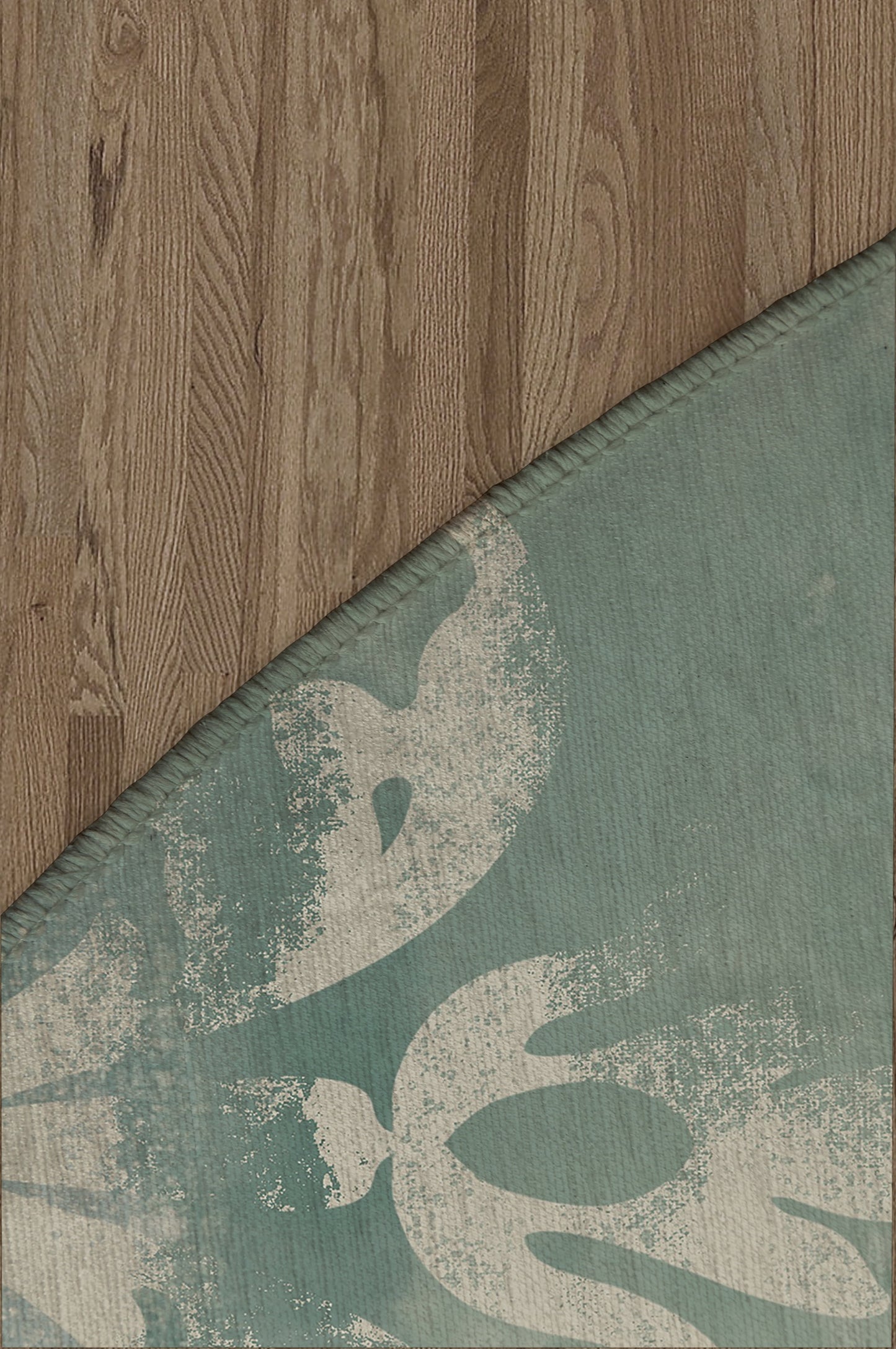 DAMASK WATERCOLOR OCEAN Office Mat By Kavka Designs