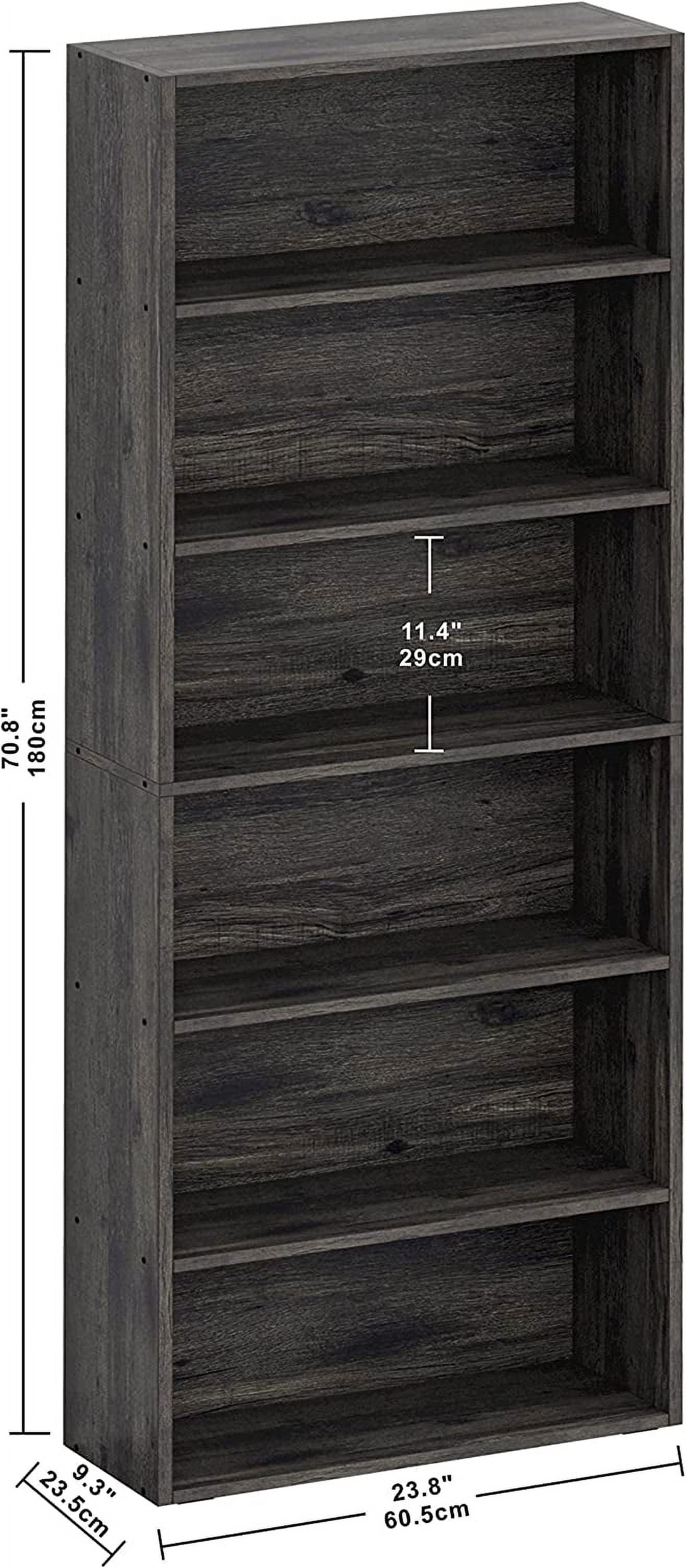 Bookshelves and Bookcases Floor Standing 6 Tier Display Storage Shelves 70in Tall Bookcase Home Decor Furniture for Home Office, Living Room, Bed Room