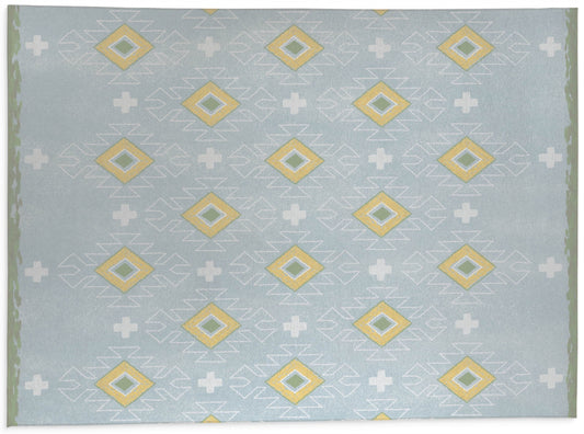 MOROCCAN SUMMER BLUE Office Mat By Kavka Designs