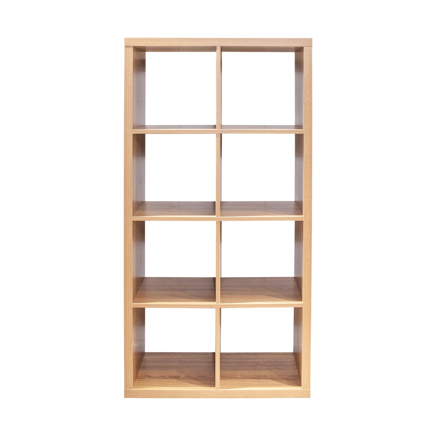 8-Cube Storage Organizer with Opened Back Shelves,2 X 4 Cube Bookcase Bookshelves for Home,Office,Walnut Color