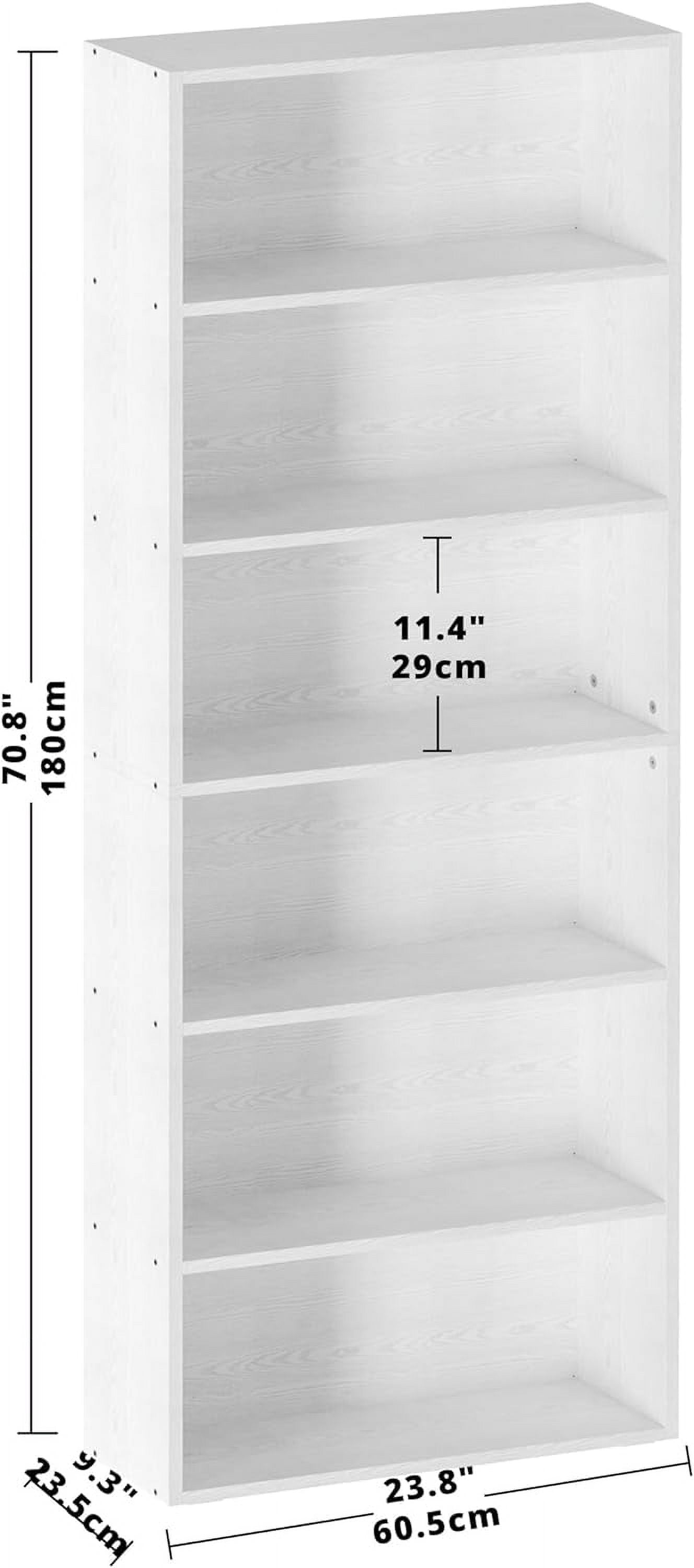 Bookshelves and Bookcases Floor Standing 6 Tier Display Storage Shelves 70in Tall Bookcase for Home Office, Living Room, Bed Room