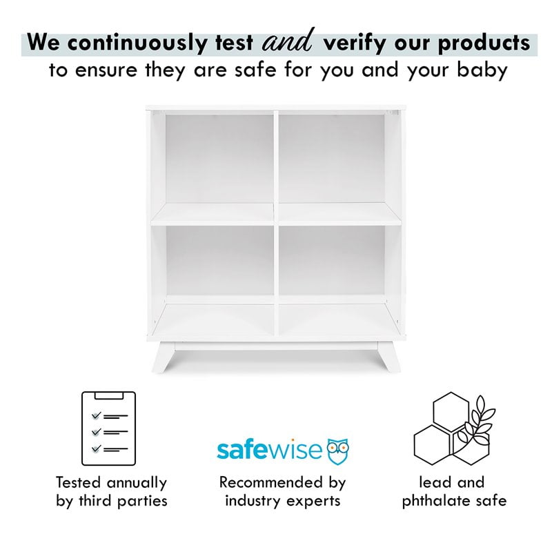 DaVinci Otto Pine Wood Convertible Changing Table/Cubby Bookcase in White