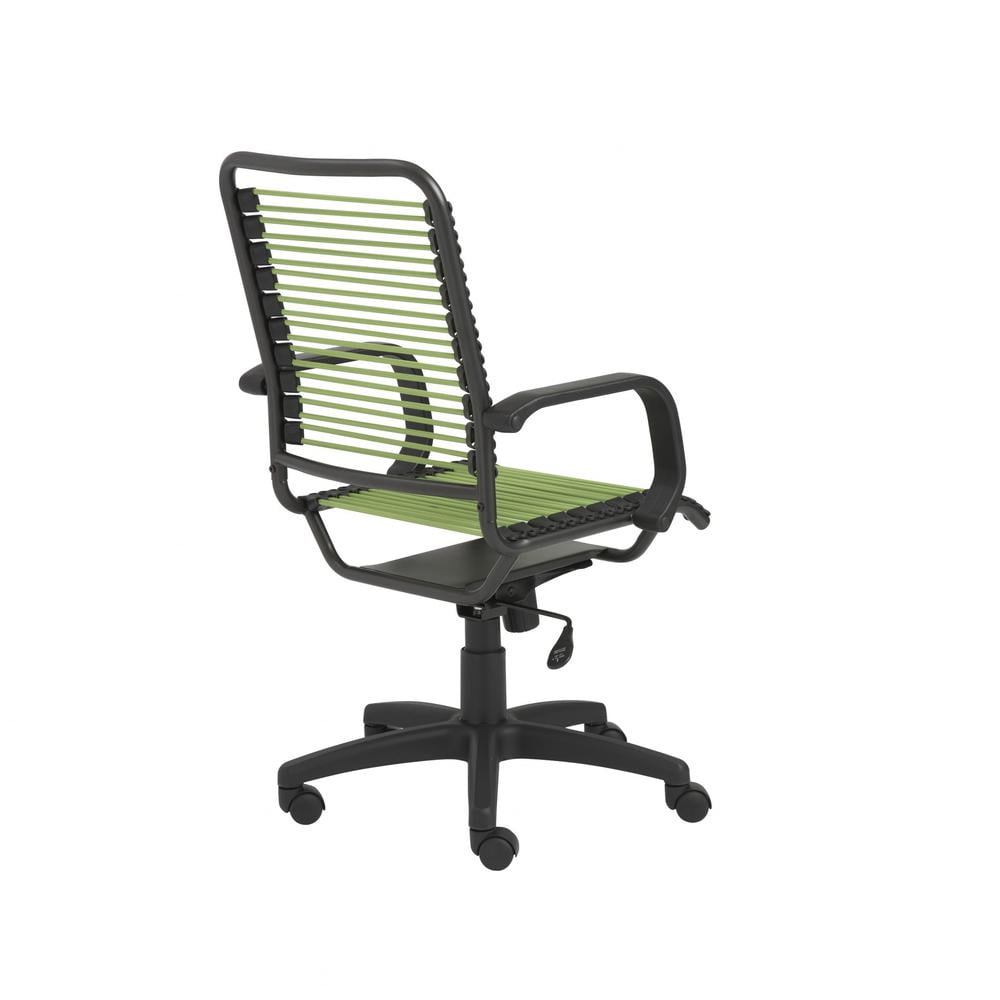 43in Black and Green Round Bungee Cord High Back Office Chair