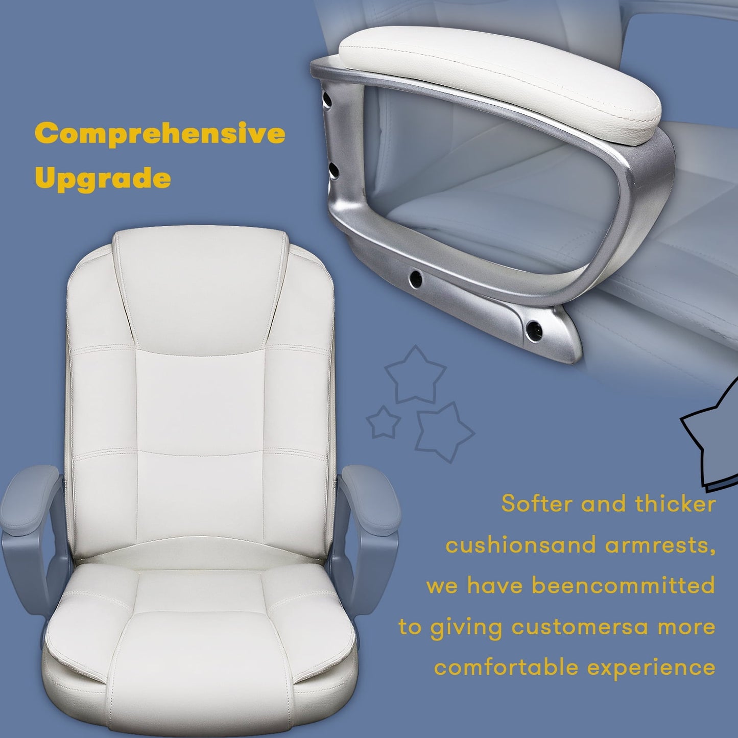 Bossin Big and Tall Home Office Computer chair for Adults, High Back Desk Chair for Heavy Duty 400 LBS