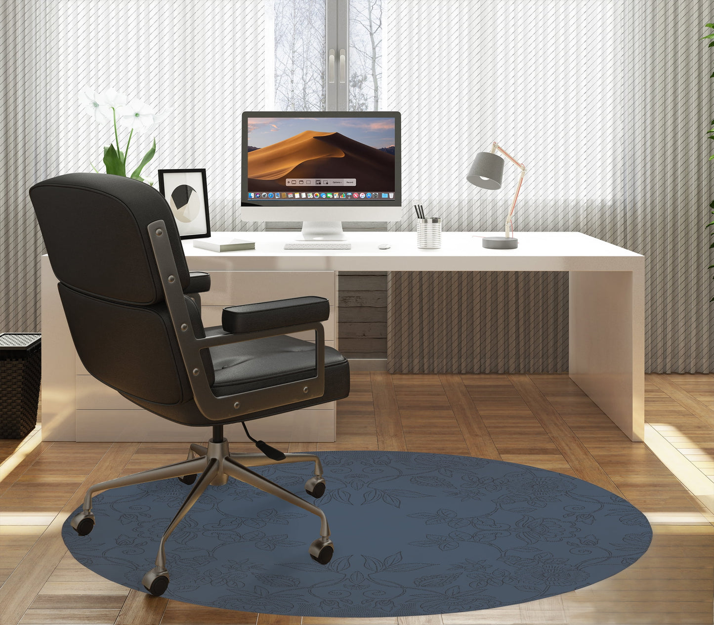 Daniella Blue Office Mat by Kavka Designs