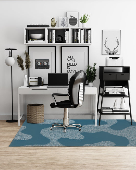 MORPH & SKETCH TEAL Office Mat By Kavka Designs