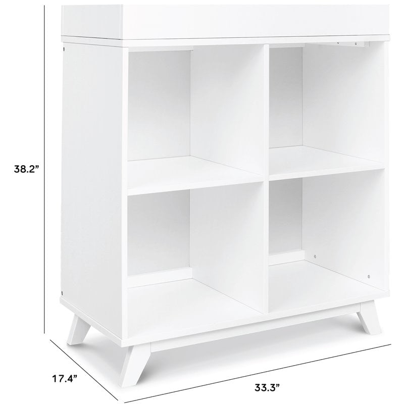 DaVinci Otto Pine Wood Convertible Changing Table/Cubby Bookcase in White