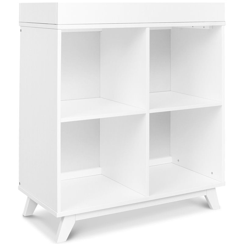 DaVinci Otto Pine Wood Convertible Changing Table/Cubby Bookcase in White