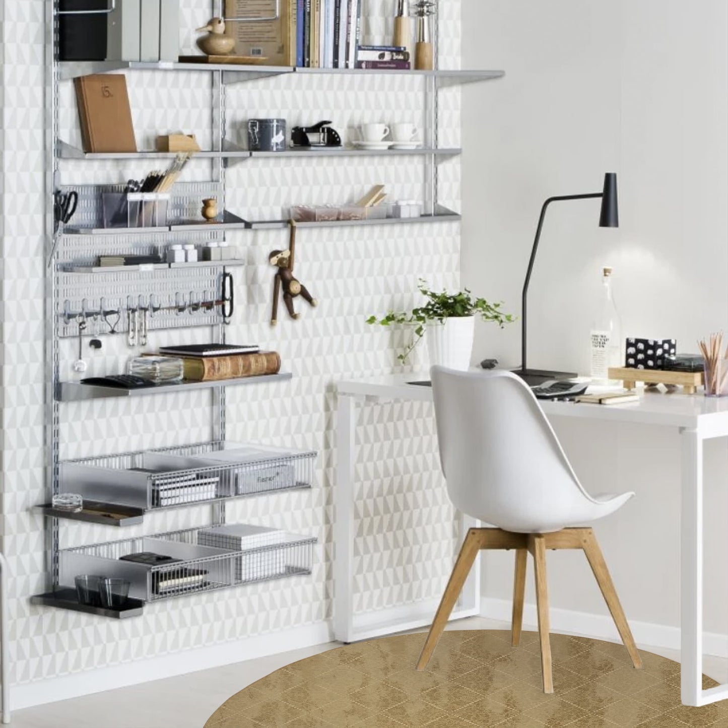 DAMASK FADE OCHRE Office Mat By Kavka Designs