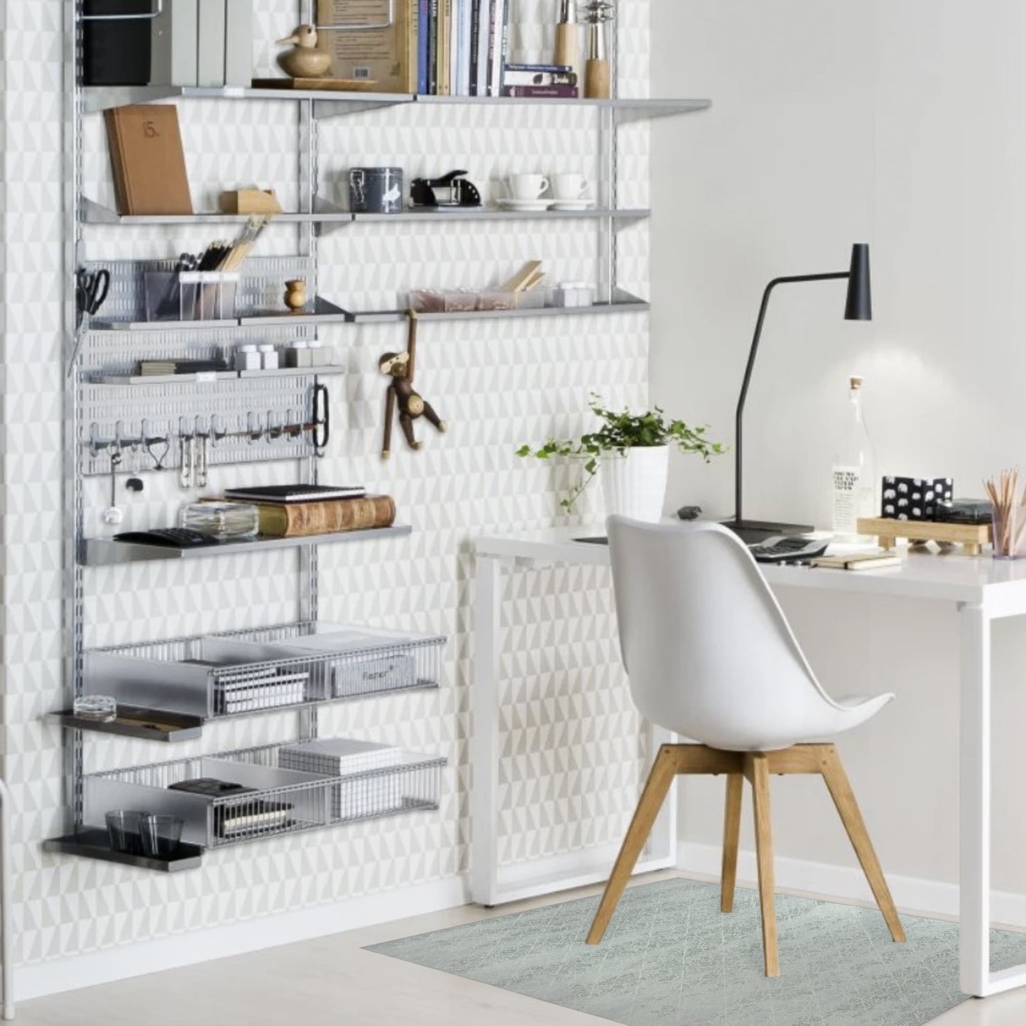 DAMASK FADE GREEN Office Mat By Kavka Designs